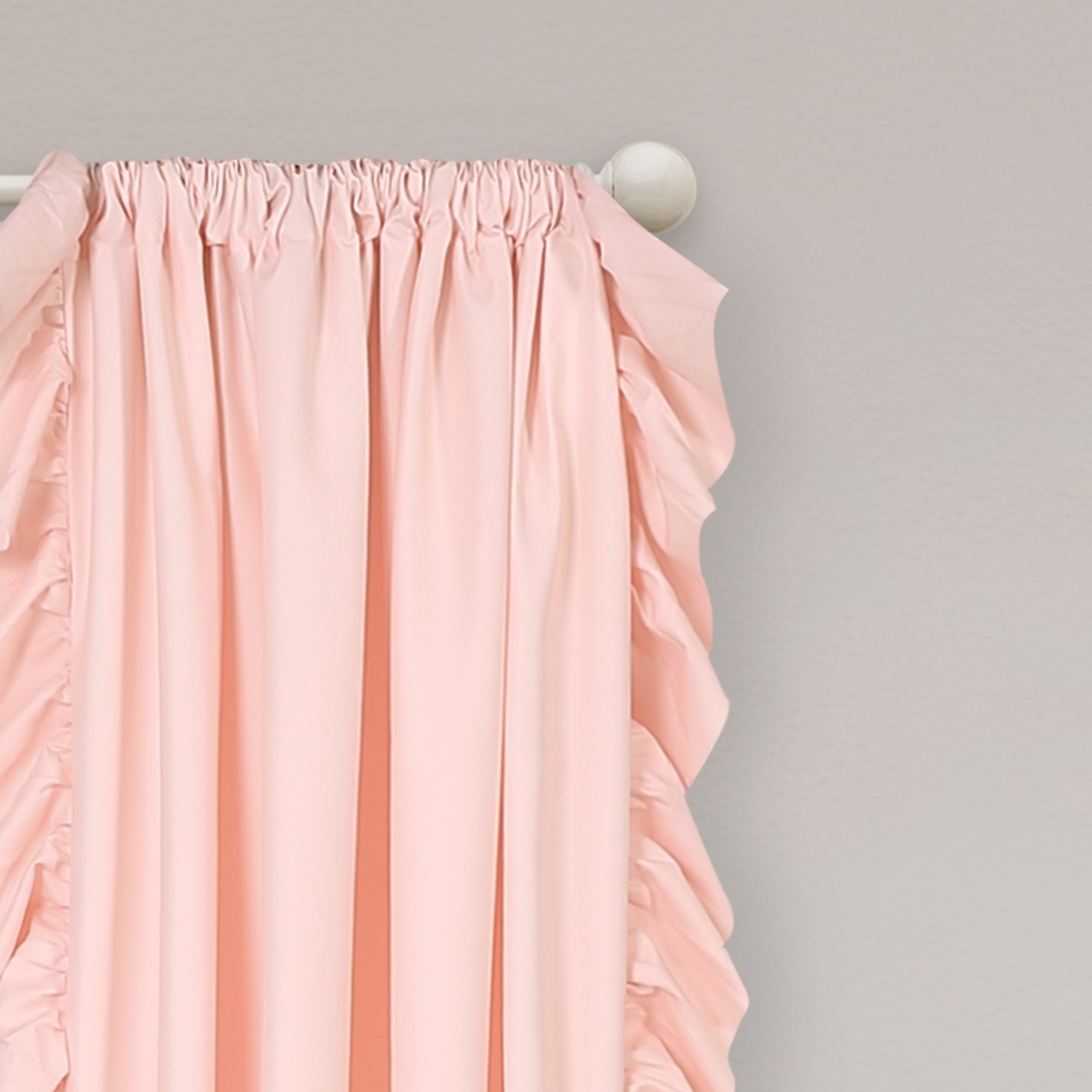 Lush Decor Reyna Rideaux de fenêtre à Volants pour Salon, Salle à Manger, Chambre à Coucher, 137,2 x 213,4 cm (l x L), Rose pâle