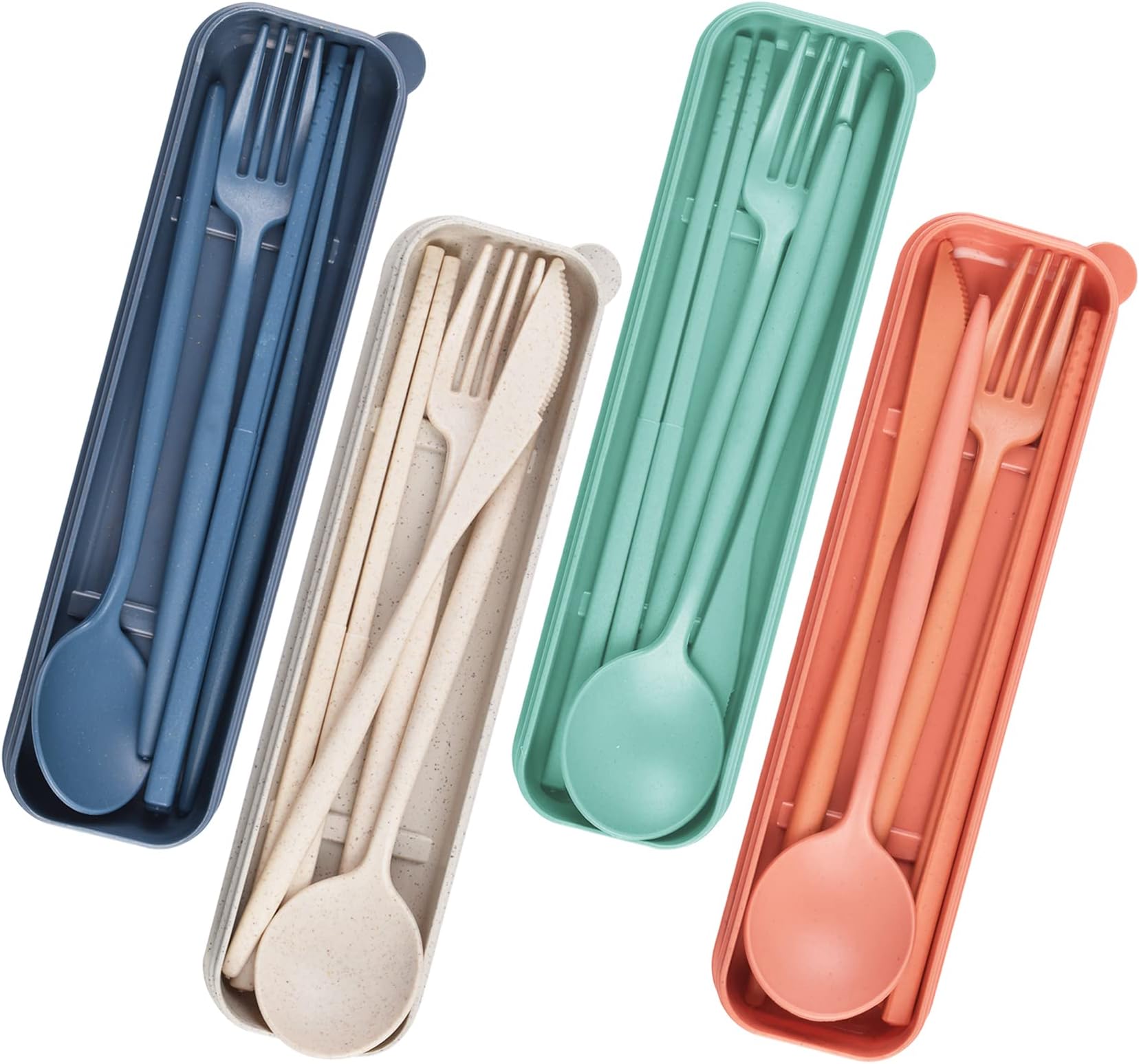 27 Pièces Couverts En Plastique Réutilisables - 9 Couleurs - Grands Couverts Pour 9 Personnes DIYJEP