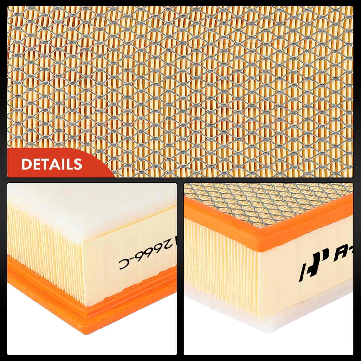 A-Premium Front 2-PC Engine Air Filter Compatible with Ford F-250 Super Duty 2020-2023, F-350 Super Duty 2020-2023, F-450 Super Duty 2020-2023, F-550 Super Duty 2019-2023, 6.7L