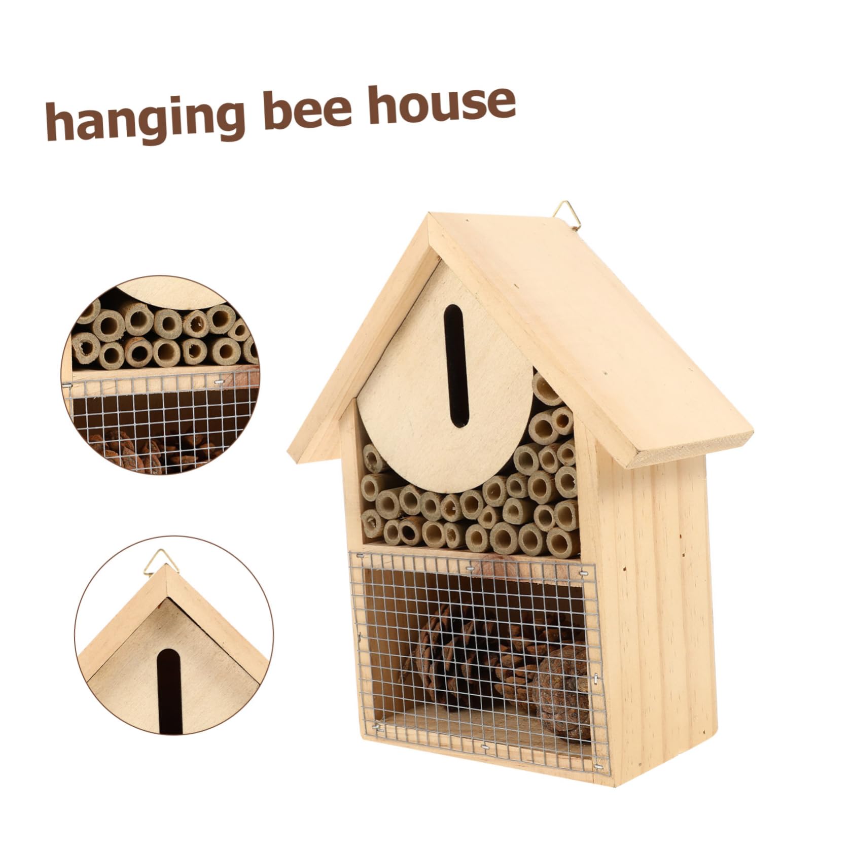 Casa per Api Sospesa in per Api Solitarie e Habitat per Giardino e Balcone Accessorio Decorativo per Aumentare Limpollinazione