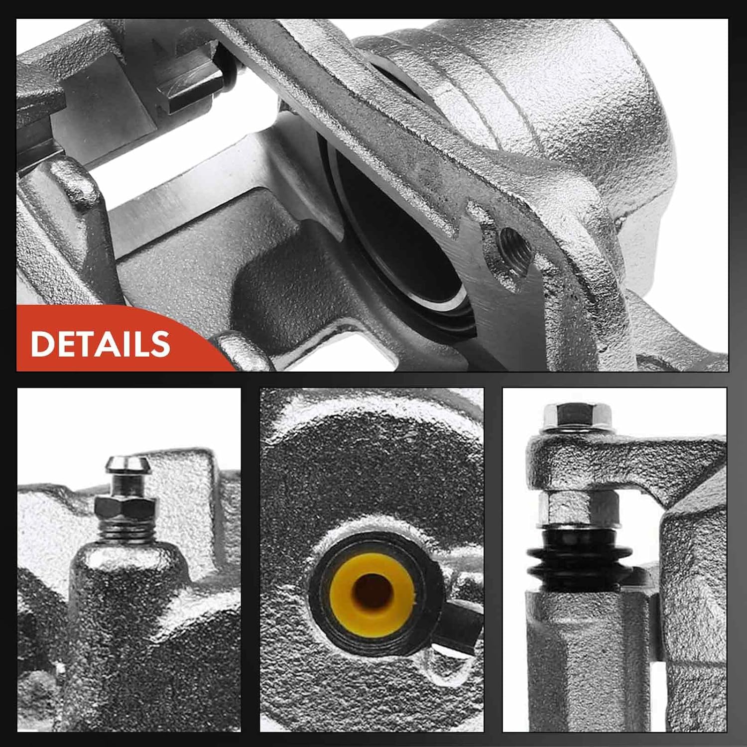 A-Premium Disc Brake Caliper Assembly with Bracket Compatible with Select Hyundai and Kia Models - Forte, Forte Koup, Forte5, Elantra GT, For Veloster - Front Side