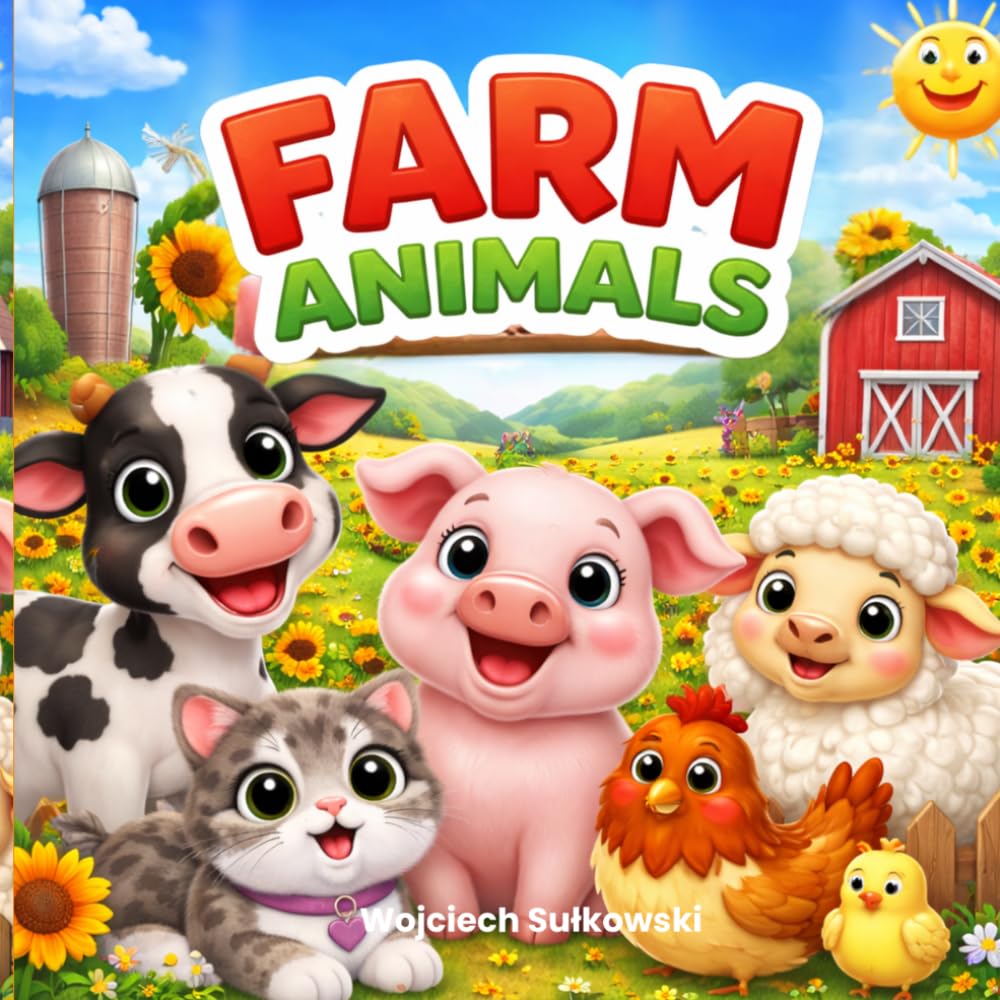 Farm Animals Vocabulary Book: Cute Farm Animal Pictures + First Words for Toddlers and Preschoolers (Ages 2–6) (Little Explorers Vocabulary Books)