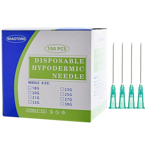 Miniatura 10 de SHAOTONG Accesorios Luer Lock, 100 piezas (25G, 0.5 pulgadas de largo)