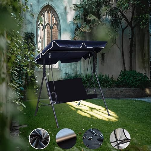 Miniatura 4 de Funda de repuesto para asiento de columpio, tela Oxford 600D, impermeable, de 23 asientos, fundas de repuesto para asientos de columpio de patio al