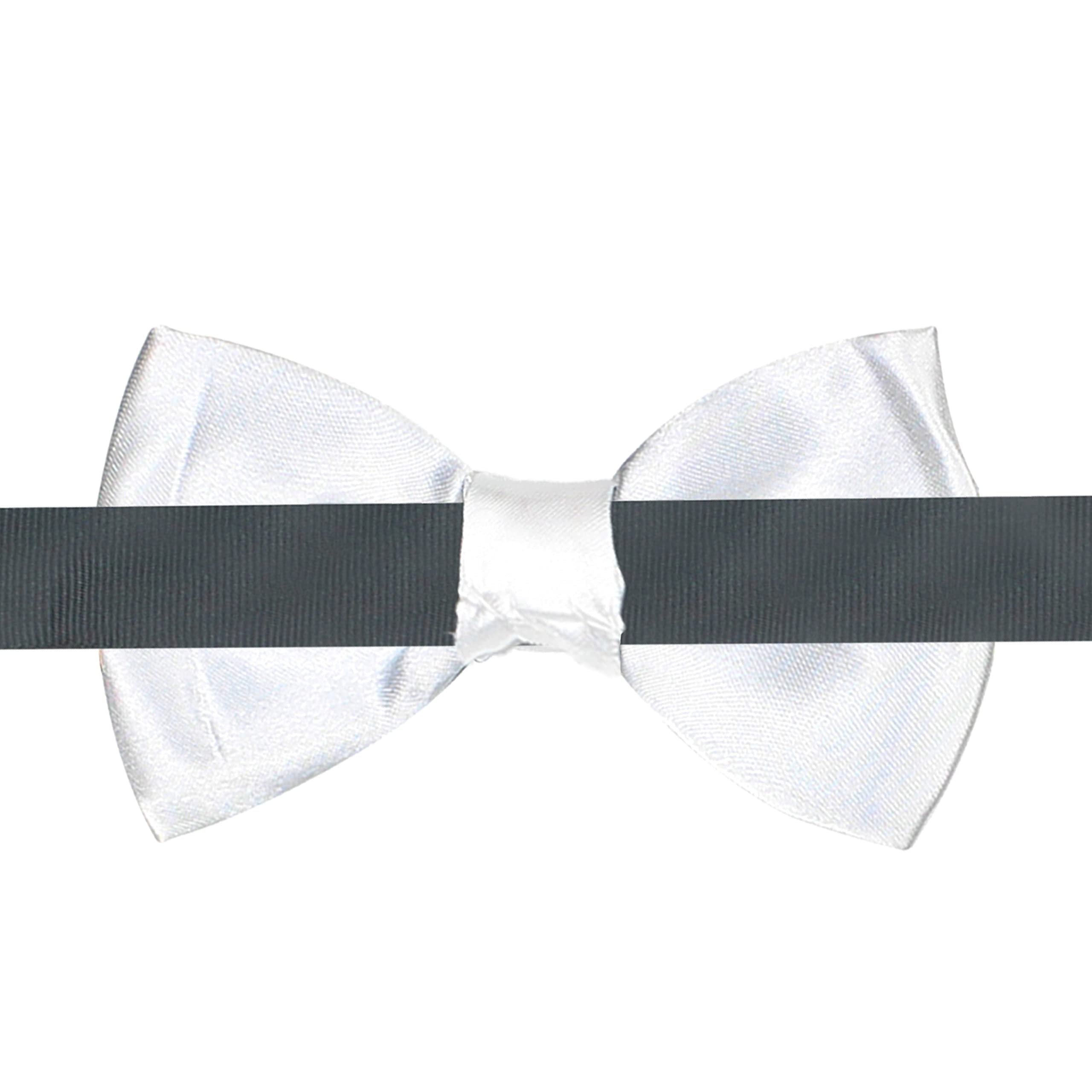 Kavove Solid Essentials White Bow Tie 4
