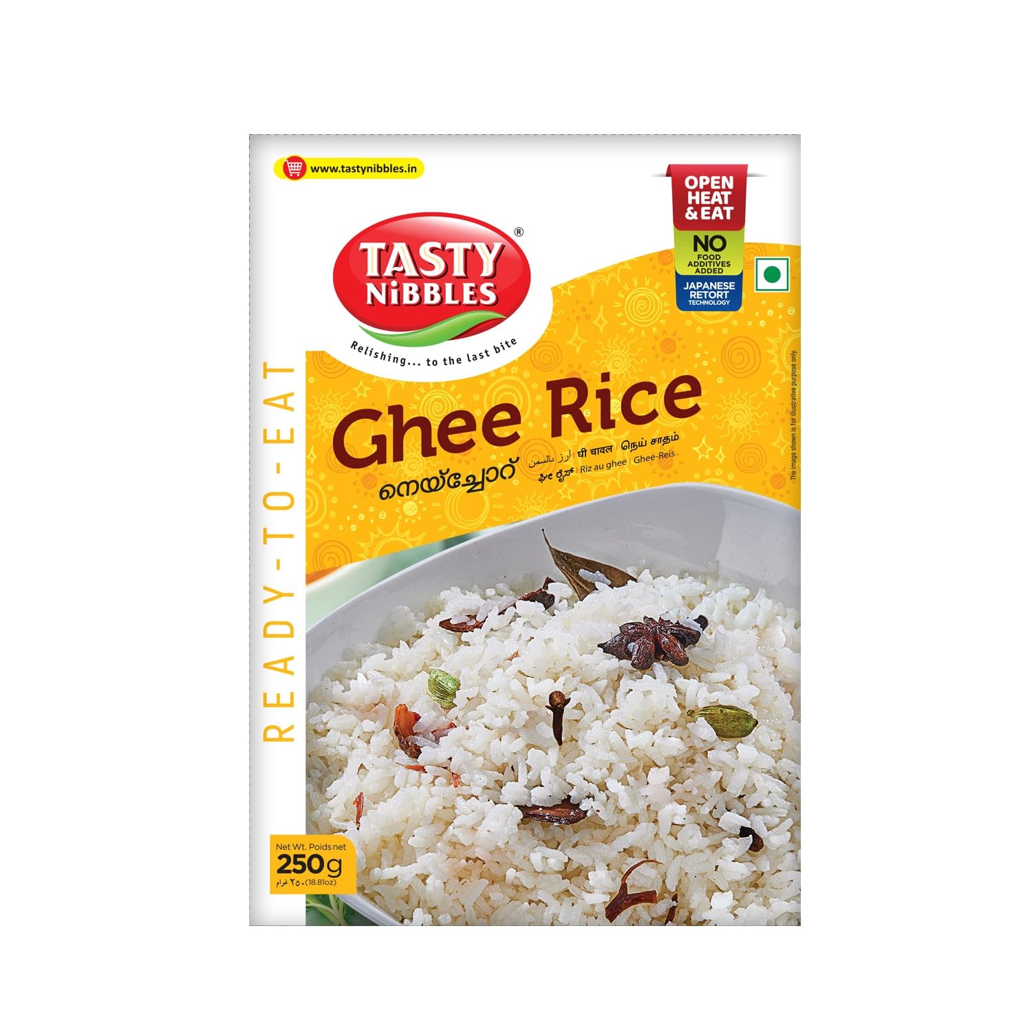 Tasty Nibbles Ready to Eat Ghee Rice 250 Gram [Pack of 1]| Open Heat ...