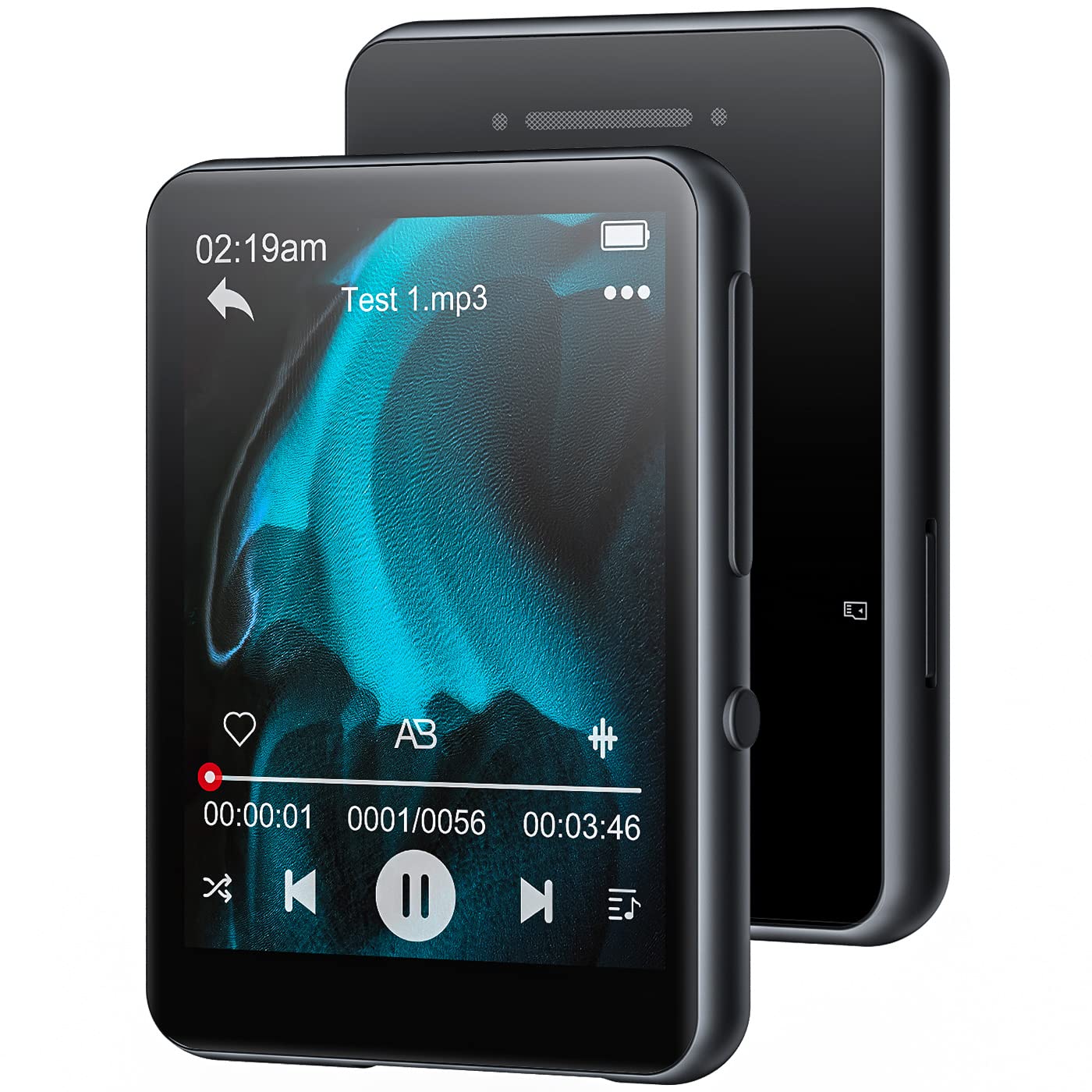 32GB MP3 Player, MP3 Player with Bluetooth 5.0, Portable Music Player with FM Radio, Line-in Voice Recording, 2.4 inch Full Touchscreen, Support up to 128GB