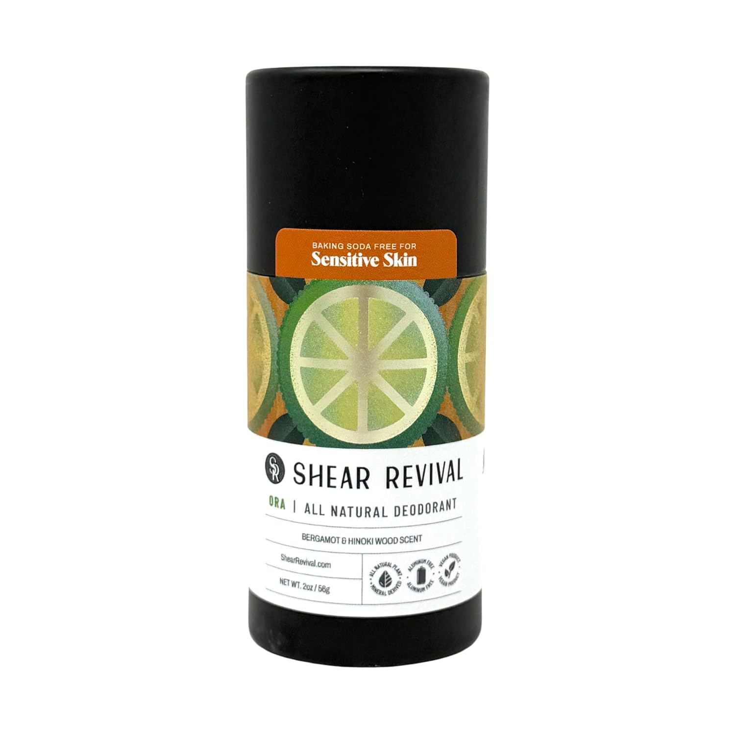 Shear Revival Ora All Natural Deodorant - Aluminum Free, Baking Soda Free Deodorant with Cocoa Butter, Long Lasting, Gentle Formula for All Skin Types, Vegan - Eucalyptus & Cedar