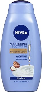 NIVEA Shea Butter Nourishing Body Wash, Moisturizing Body Wash for Dry Skin, 20 Fl Oz Bottle