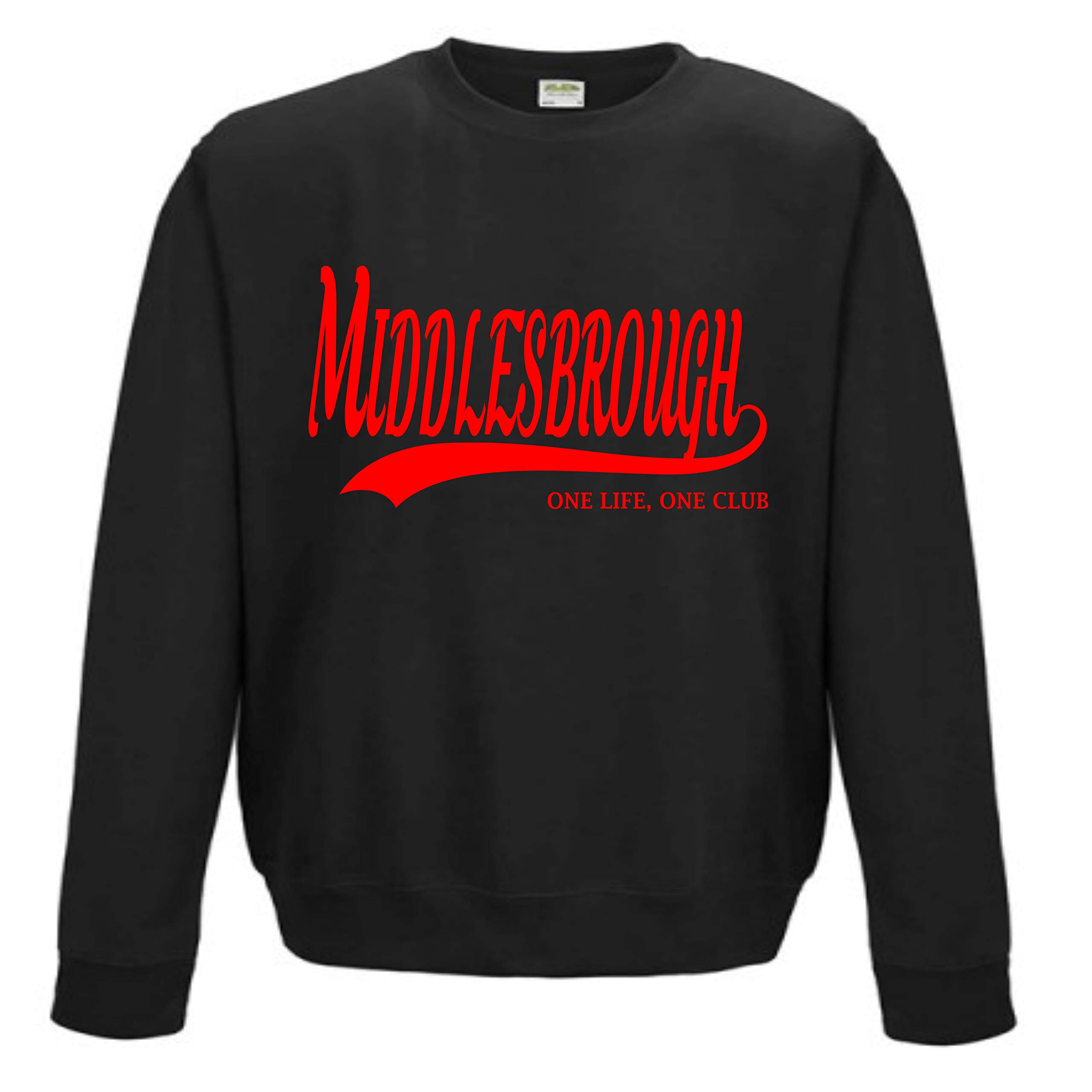 All About The Print Middlesbrough One Life, One Club. Premium Sweatshirt Gift Large Black