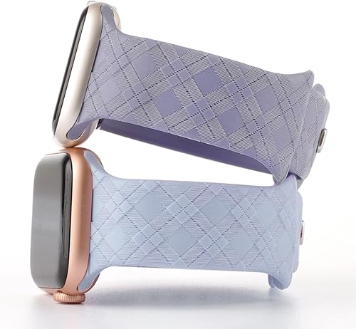 Miniatura 9 de Correas grabadas a cuadros compatibles con Apple Watch Band de 1.575 in 1.614 in 1.496 in 1.654 in 1.732 in 1.772 in 1.929 in, correa deportiva de