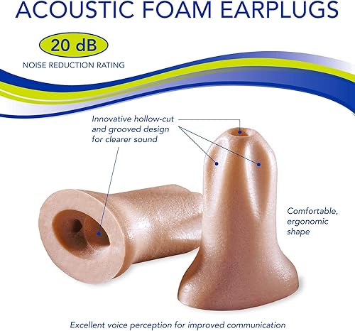 Miniatura 2 de Mack's Tapones para los oídos de espuma acústica, 100 pares de tina, suaves y cómodos tapones para los oídos para conciertos, sesiones de mermelada,