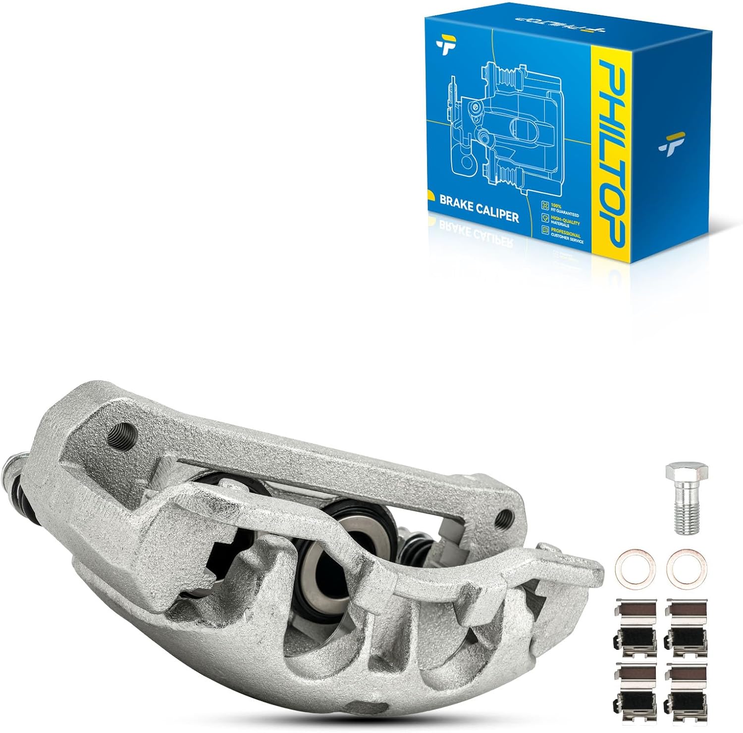 PHILTOP Front Left Brake Caliper Compatible with 2013-2022 F250 Super Duty, 2013-2022 F-350 Super Duty, 2013-2015 F-450 Super Duty, 18-B5487