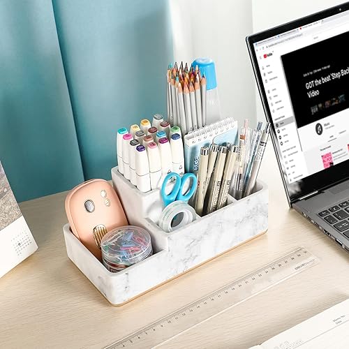 Miniatura 8 de Soporte para cepillos de dientes para baño, organizador de baño, encimera, encimera, fregadero, organizador de fregadero, cepillo de dientes