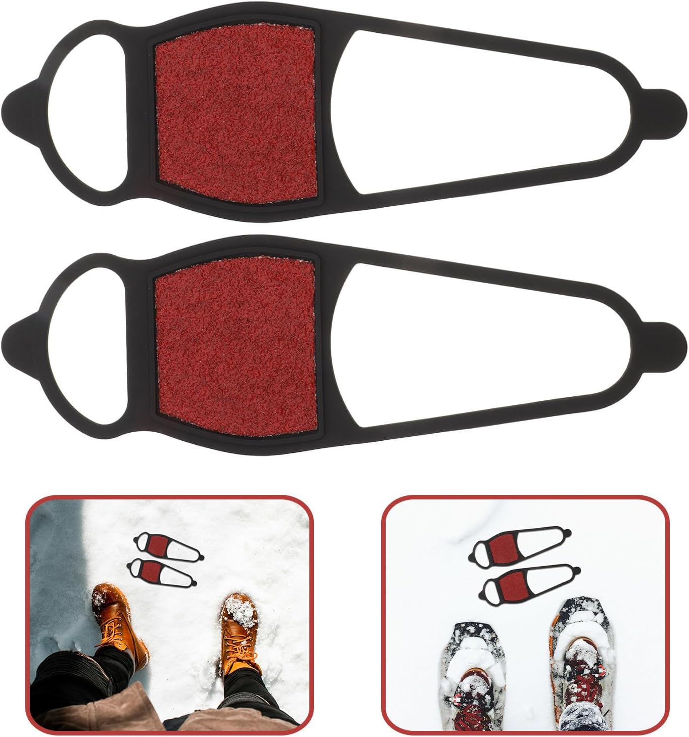 Ice Crampons for Shoes 3 Pairs Silicone Universal Fit Traction