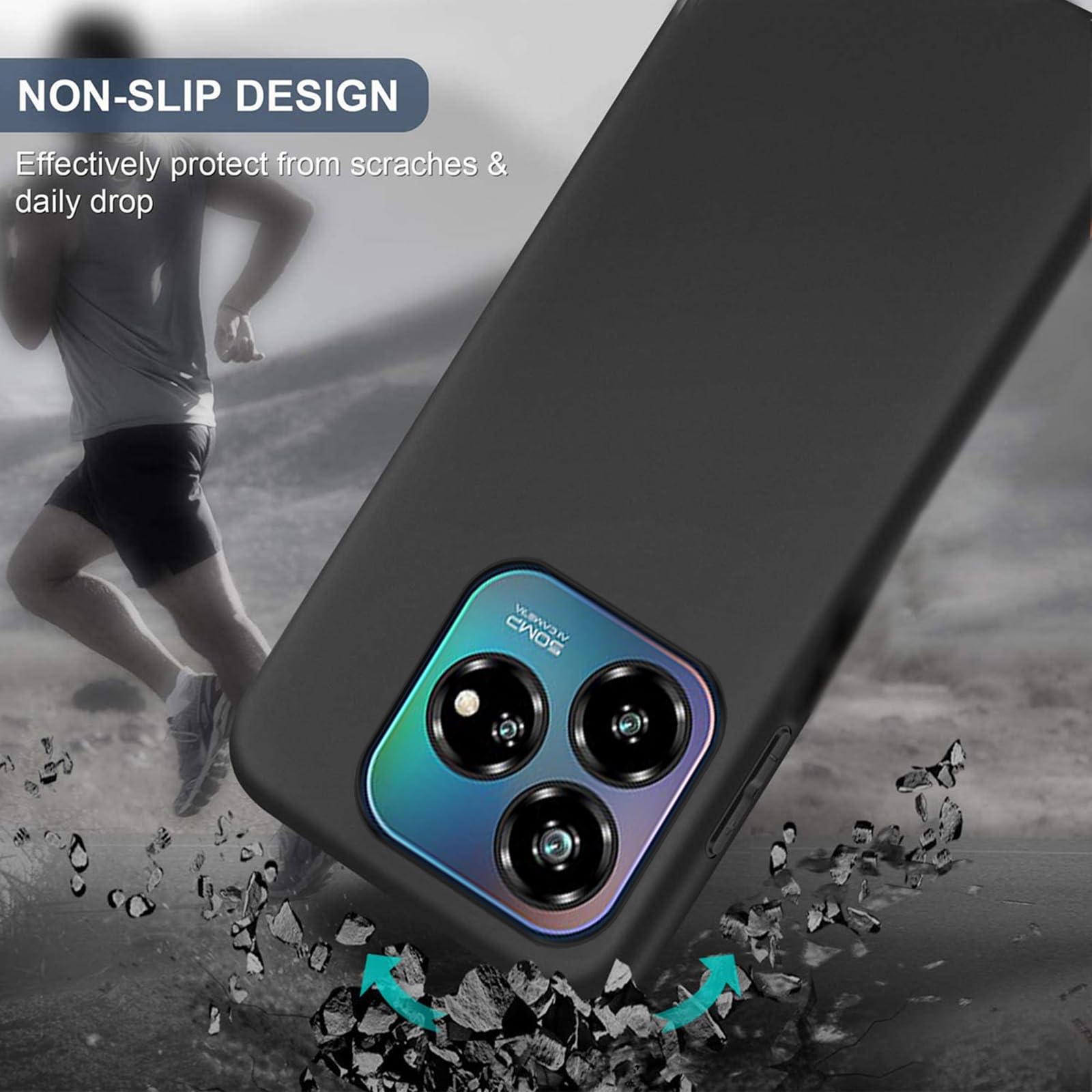 Handyhülle + 2x Schutzglas Für ZTE Blade V60 Vita – Stoßfeste TPU-Hülle Mit Erhöhten Rändern