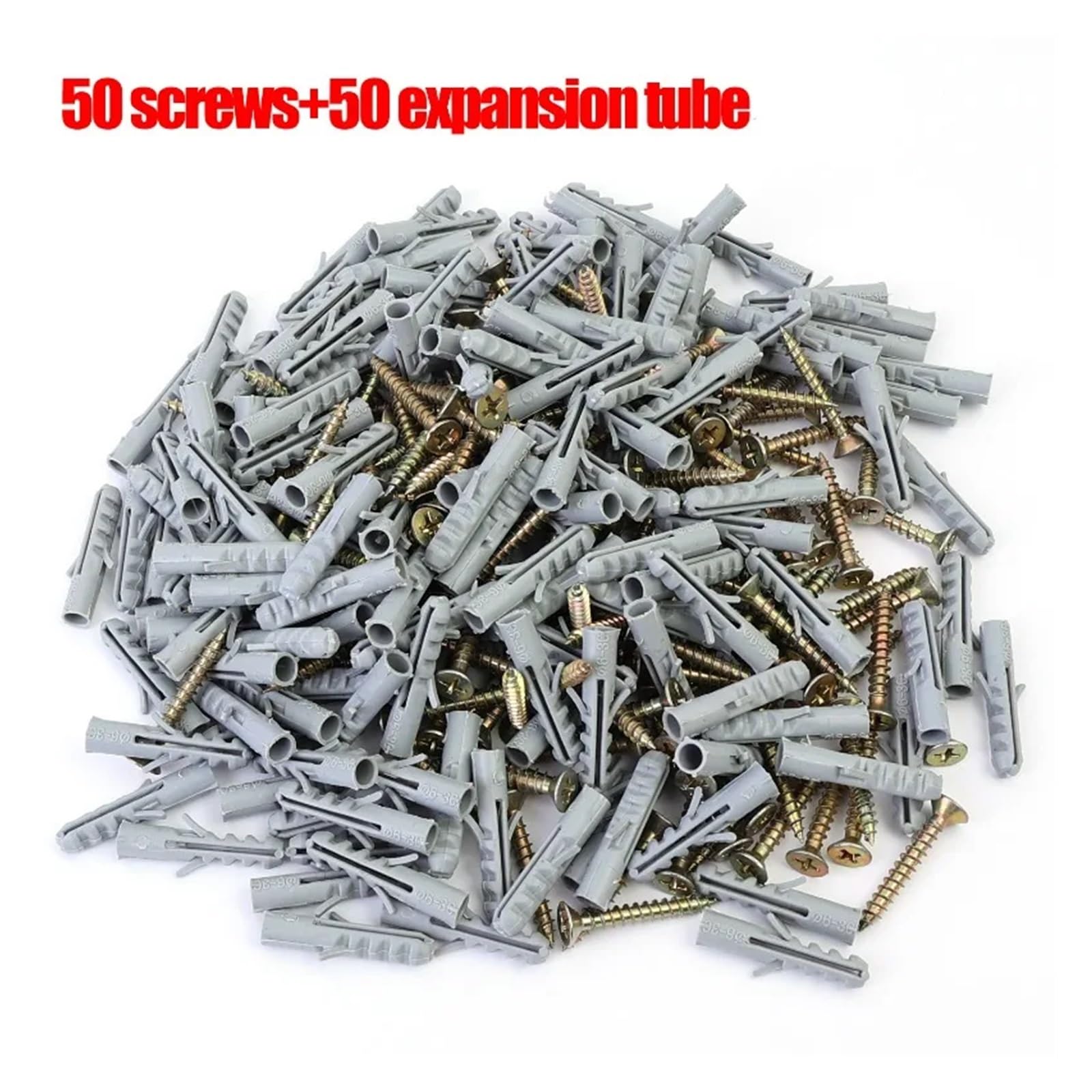 100/500PCS Metall-Expansionsrohr-selbstschneidende Schrauben-Sets(100PCS(1Pack))