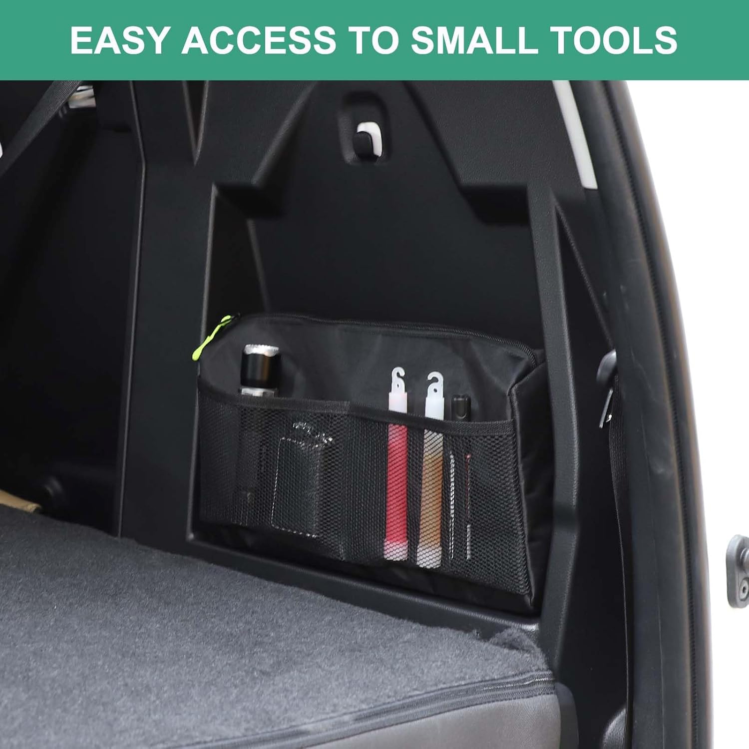 TOYCIDFG Back Seat Storage Bag Compatible with Toyota Tundra 2022-2025, Save Space Multi Function with Strap Car Storage Accessories (Seatback Bag)