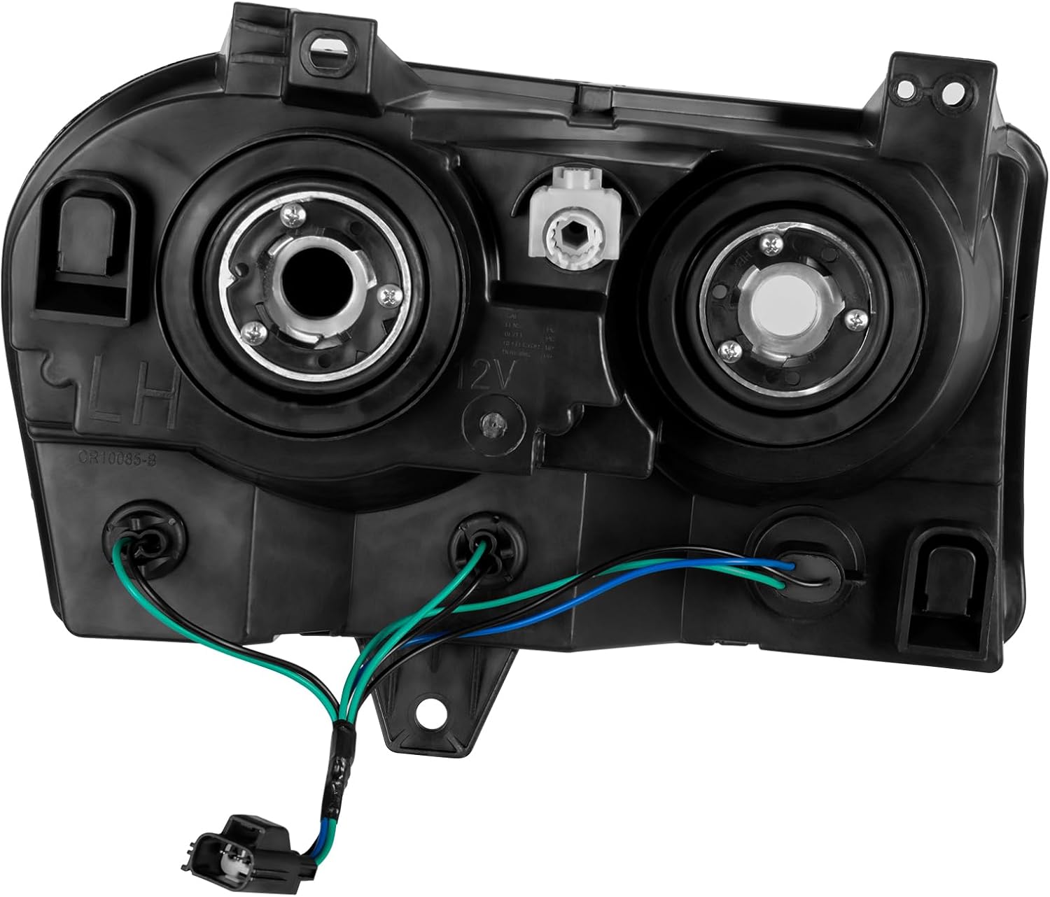 MOSTPLUS Headlight Assembly Compatible with 2005-2010 Chrysler 300 2.7L 3.5L Front Lamp with Black Housing/Clear Lens