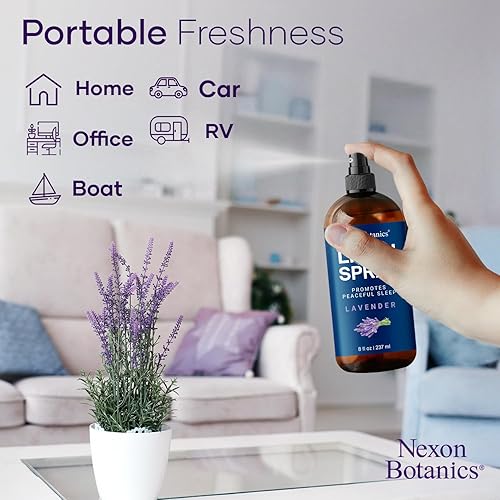Miniatura 6 de Spray de lino lavanda de 8 onzas líquidas – Refrescante de tela y almohada en aerosol para ropa de cama, sábanas y habitaciones – Soothing Room Mist