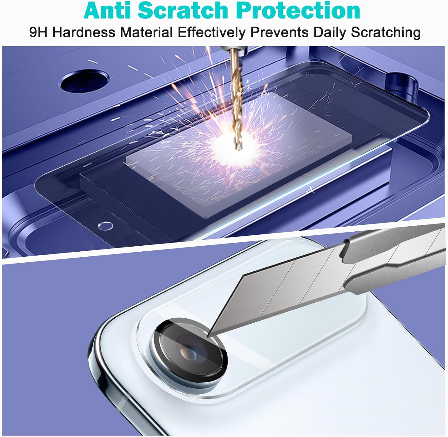 PEHAEL 3 3 Pack for iPhone Air/17 Air Privacy Screen Protector with Camera Lens Protector Full Coverage Anti-Spy Tempered Glass Film 9H Hardness Easy Installation Bubble Free [6.5 inch]