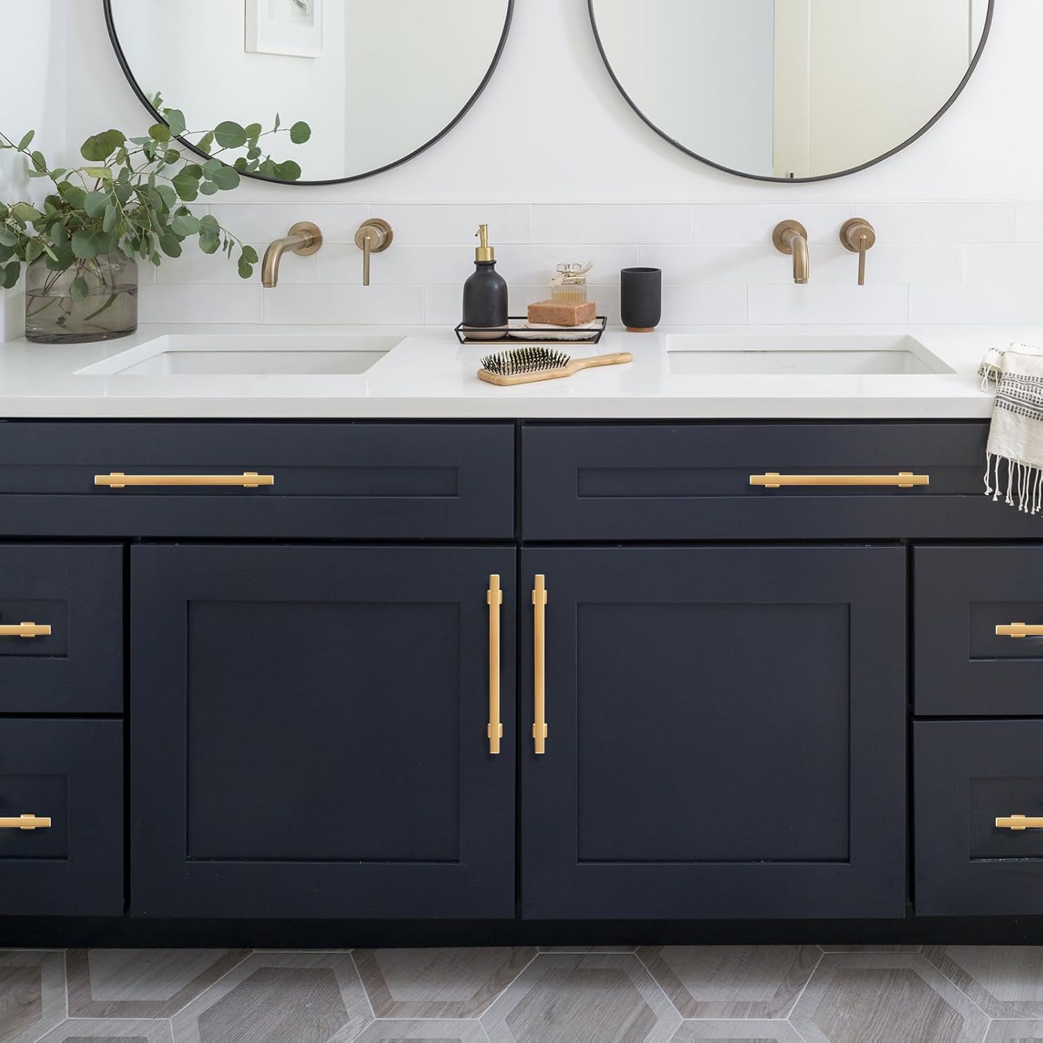 NEGS 6-inchkitchen Cabinet Handles Gold Cabinet pulls Gold Suitable for Cabinet Pulls Wardrobe Display Cabinet Dresser Drawer Workbench Shoe Cabinet Kitchen 6-Pack