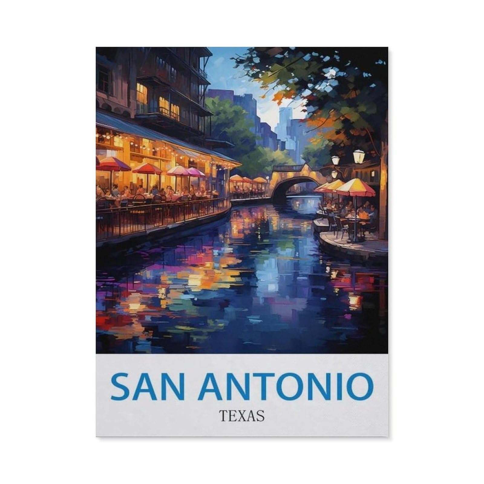 BEAYODKP Diamond Painting，San Antonio Texas（50 x 60 cm）