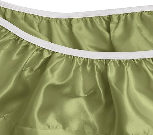 Miniatura 3 de SiinvdaBZX Sábanas de satén para moisés de bebé, suaves y sedosas, color verde salvia, sábanas bajeras para cuna de reloj de arena, colchón de