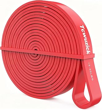 Resistance Band Assist Band Workout Exercise Band, Stretch Training Red Fitness Band for Unisex, Ideal for Home, Pilates, Yoga, Powerlifting, CrossFit, Muscle Toning