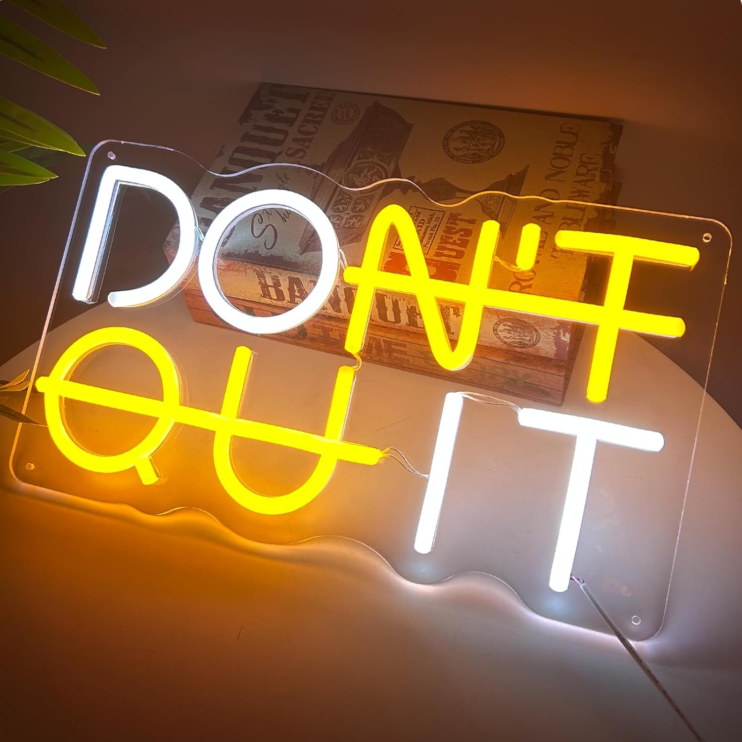 DON'T QUIT-DO IT Neon Sign for Home Gym Decor, Don't Quit Led Neon Light with Timing Remote Control, Gym Neon Wall Art for Office, Bedroom, Yoga Studio Decorations Motivational Wall Decor
