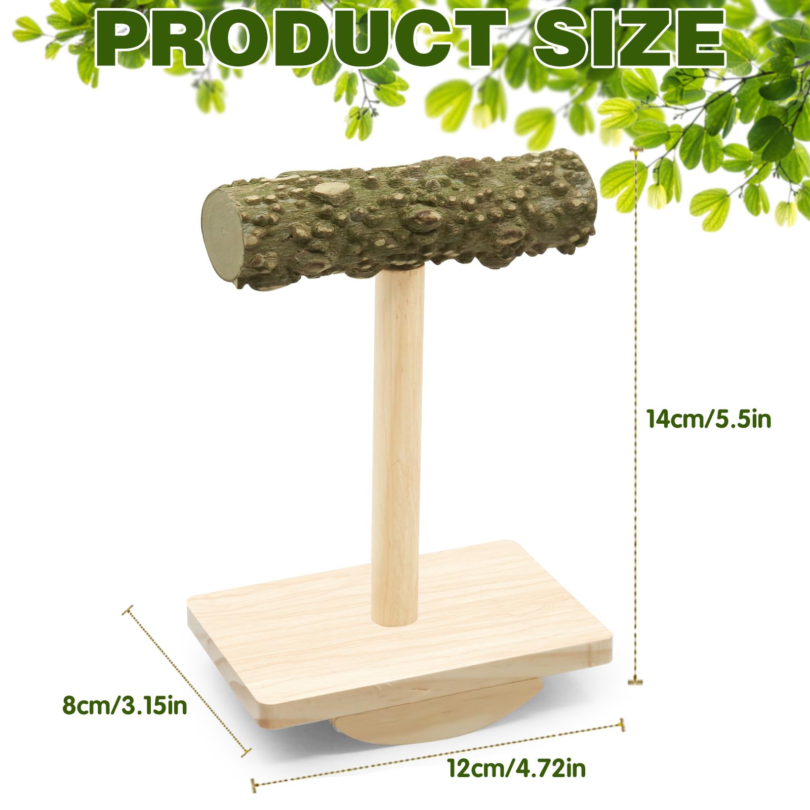 Supporto per trespolo per uccelli, altalena per uccelli, in legno naturale, per addestramento, arricchimento e intelligenza, a dondolo, giocattoli in legno, base ad arco, per parrocchetti piattaforma