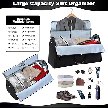 Bolsa de viaje para ropa – Bolsa de equipaje plegable impermeable | Bolsa de moda para hombre y mujer, bolsa de viaje de gran capacidad para viajes, turismo, viajes de negocios :