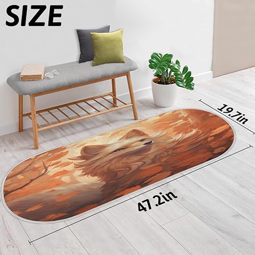 Miniatura 2 de cfpolar Watercolro - Alfombra de baño de zorro de arce, antideslizante, tapete de baño de microfibra absorbente, tapetes y alfombras de cocina