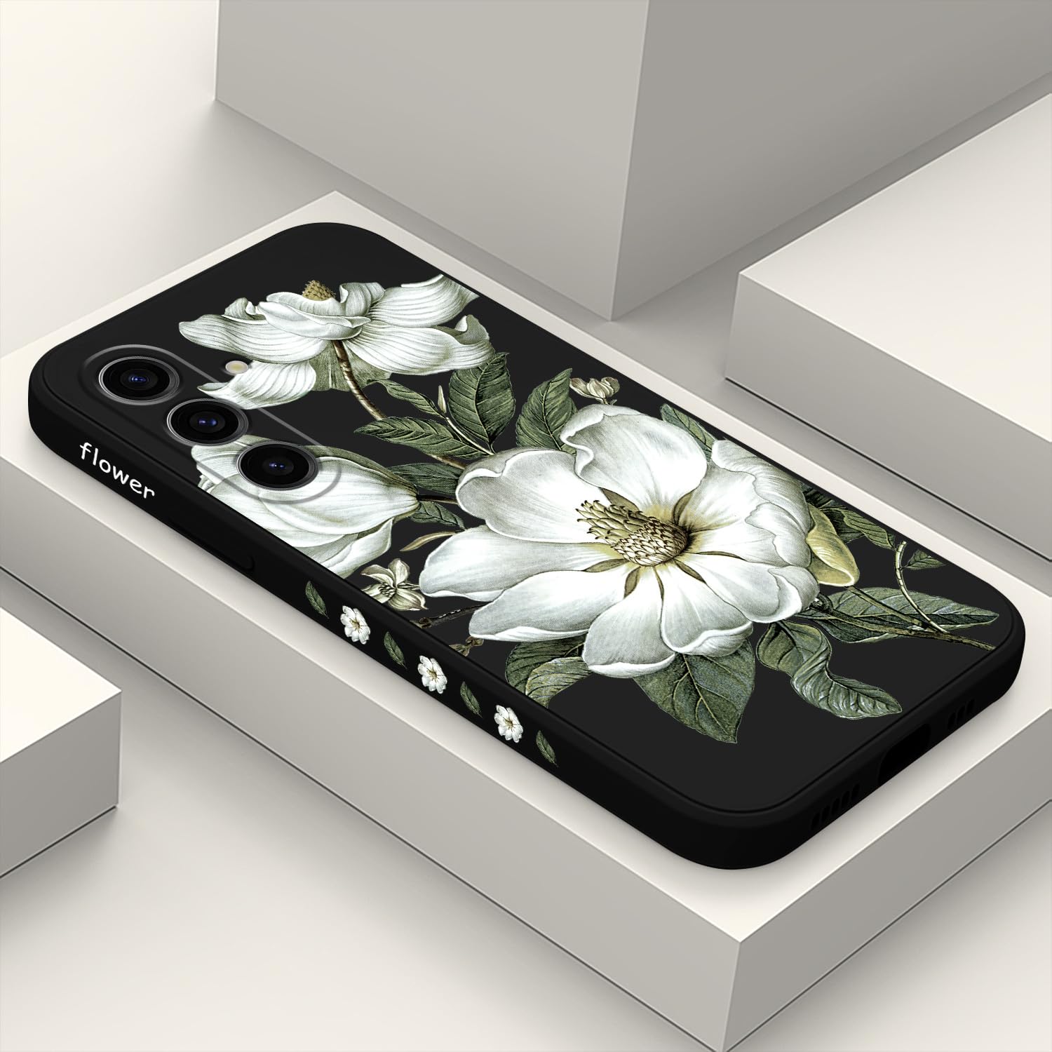 LEECG for Samsung S24 FE Case Soft Silicone Phone Cover, Anti Scratch Microfiber Lining Case for Galaxy S24 FE 6.7 inch, Cotton Black