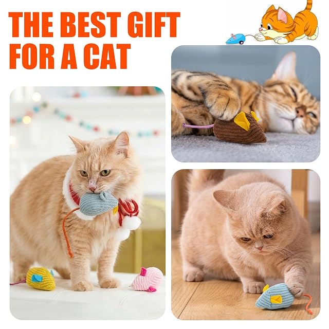 Foto 7 de 7 de Cryptisg 8 Piezas Ratones para Gatos, Exquisito y Hermoso Ratón Juguete para Gatos