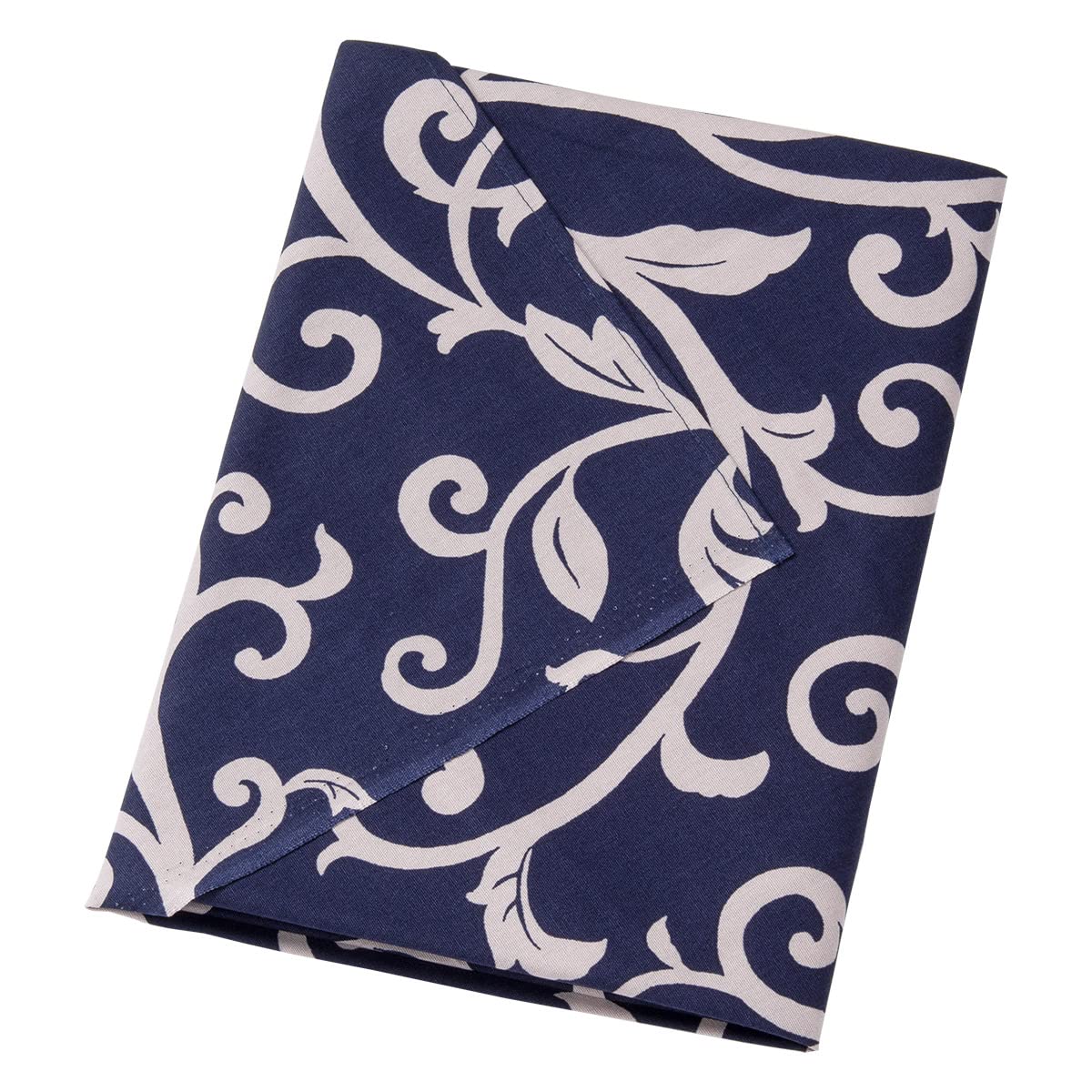 Large Furoshiki Wrapping Cloth Navy Arabesque 43in Cotton Made in Japan Eco