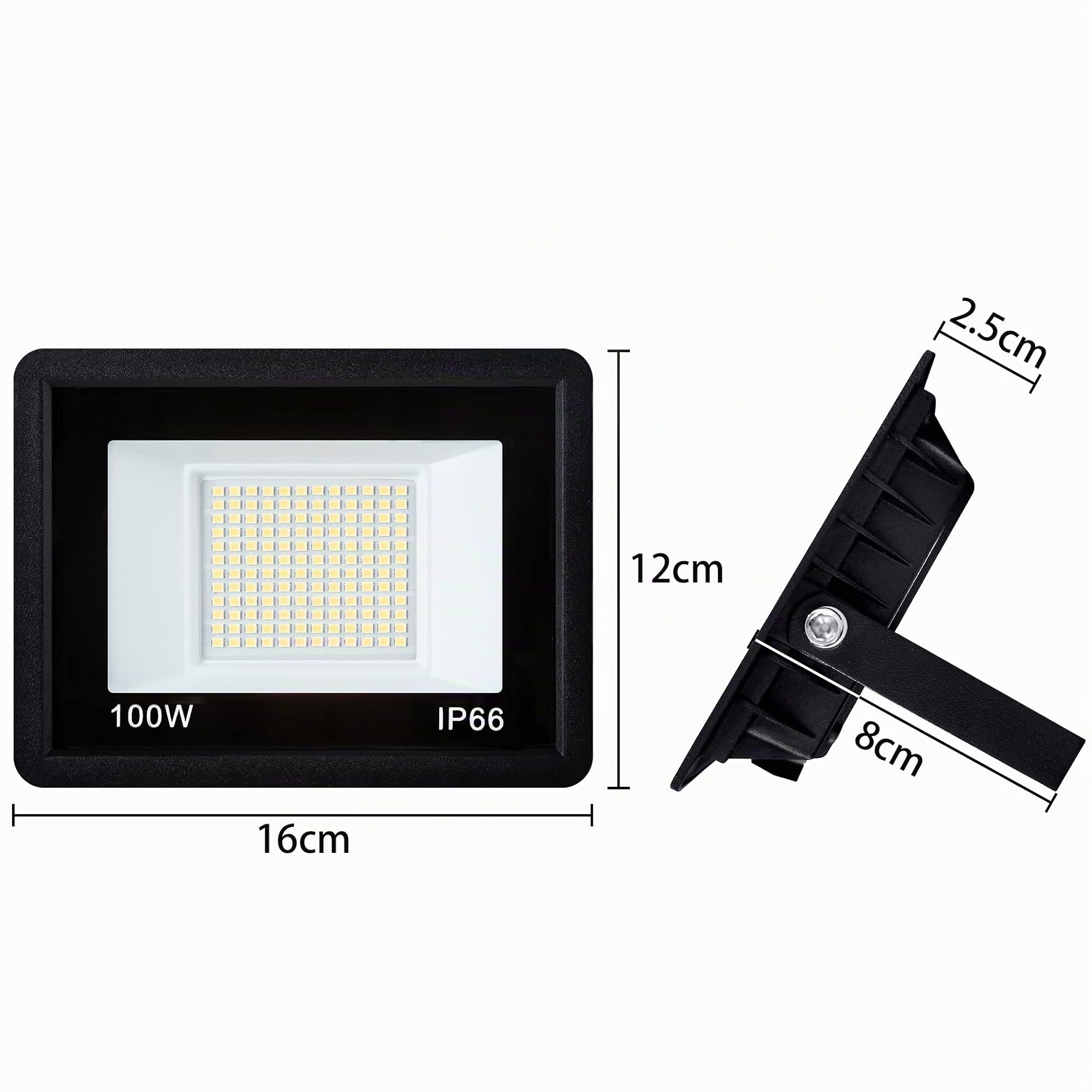 AufuN 5x100W LED Strahler Warmweiß Superhell LED Fluter Außenstrahler IP65 wasserdicht Aluminium Scheinwerfer Licht für Garten, Garage, Hof oder Hote