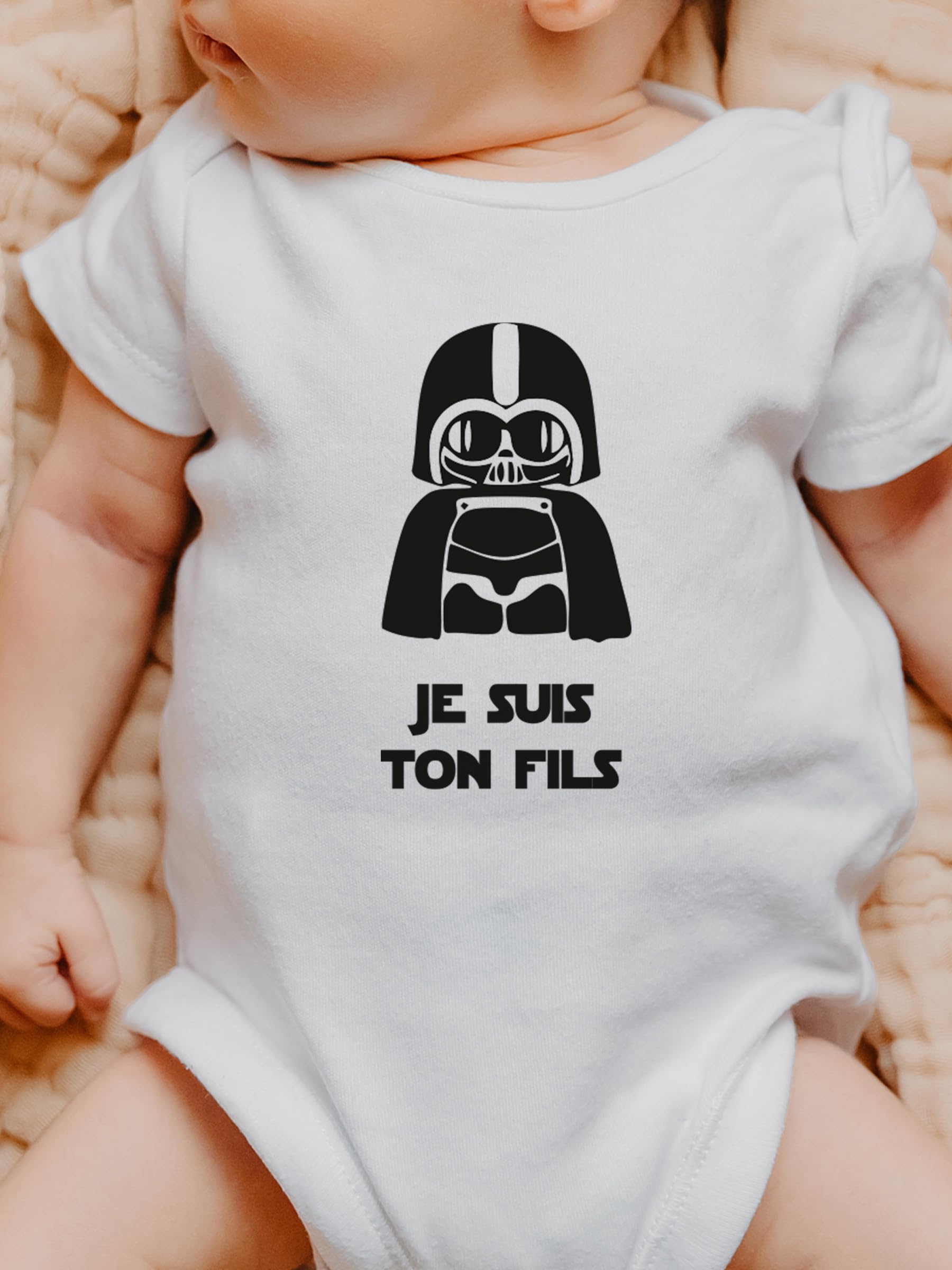 Body Bébé Je Suis Ton Fils – Design Dark Vador – Cadeau Naissance Geek & Humour