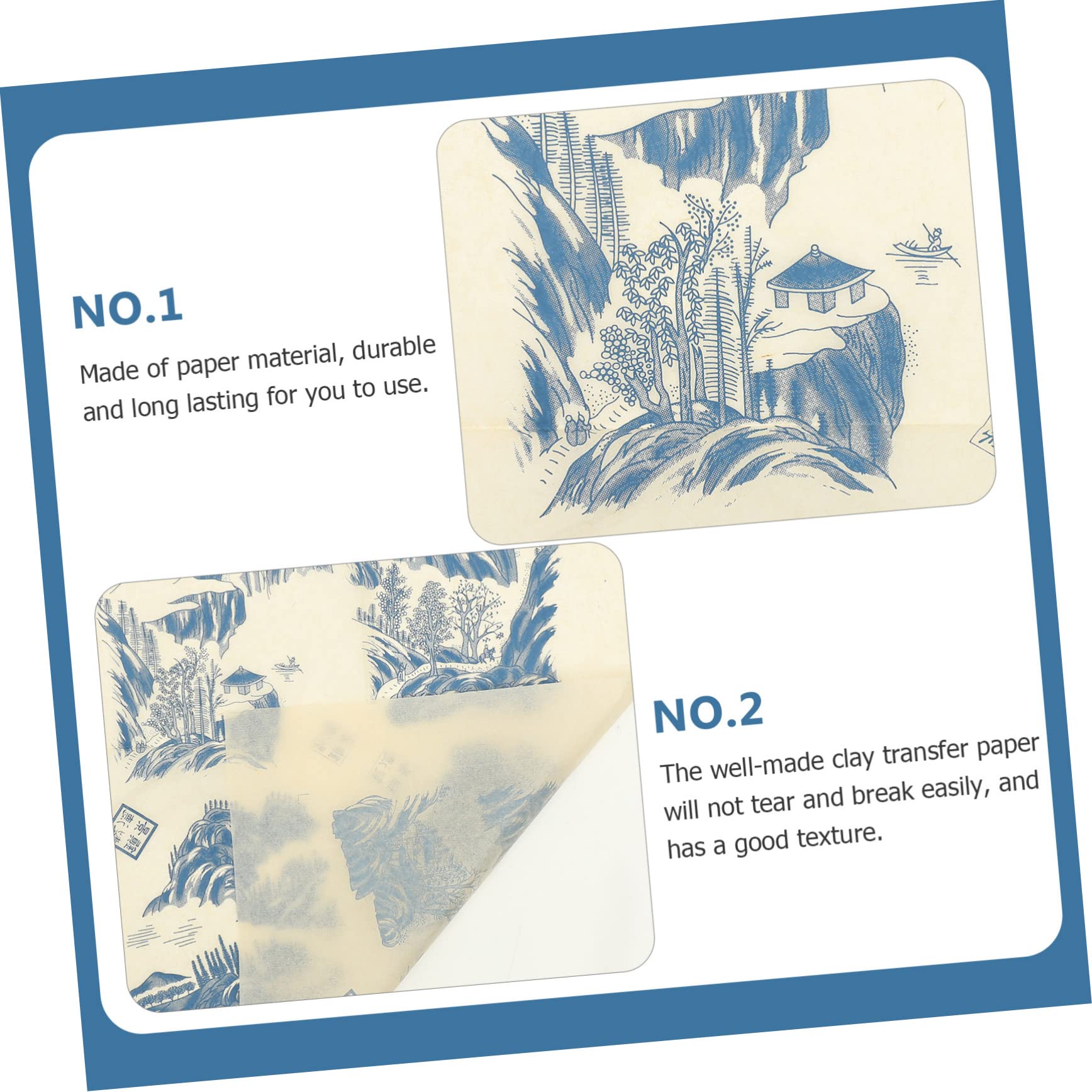 NUOBESTY 20feuilles Papier De Transfert sous Glaçure pour Décalcomanies Céramiques De Papier à Décalquer pour Artisanat DIY Résistant Et Pratique pour Décorations De Poterie