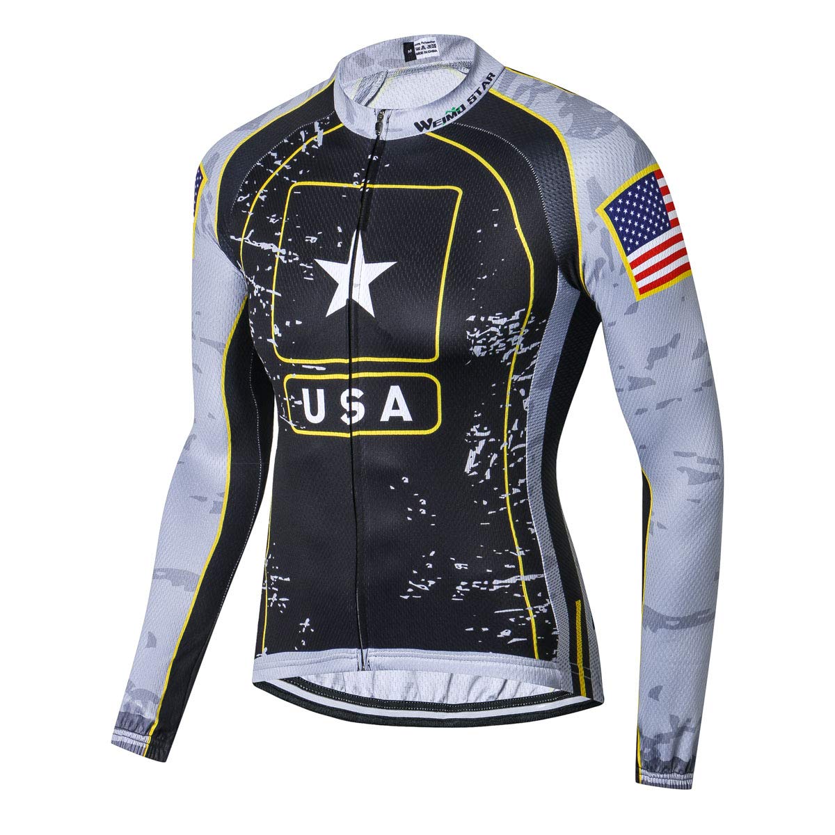 New Pro Full Zipper Uomo Ciclismo Jersey Manica Corta Maglia Da Equitazione USA