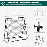 Rebounder LIANTRAL pentru fotbal, volei și baseball, plasă portabilă pentru antrenament, unghi reglabil pentru pase și șuturi, 80 x 87 cm 2