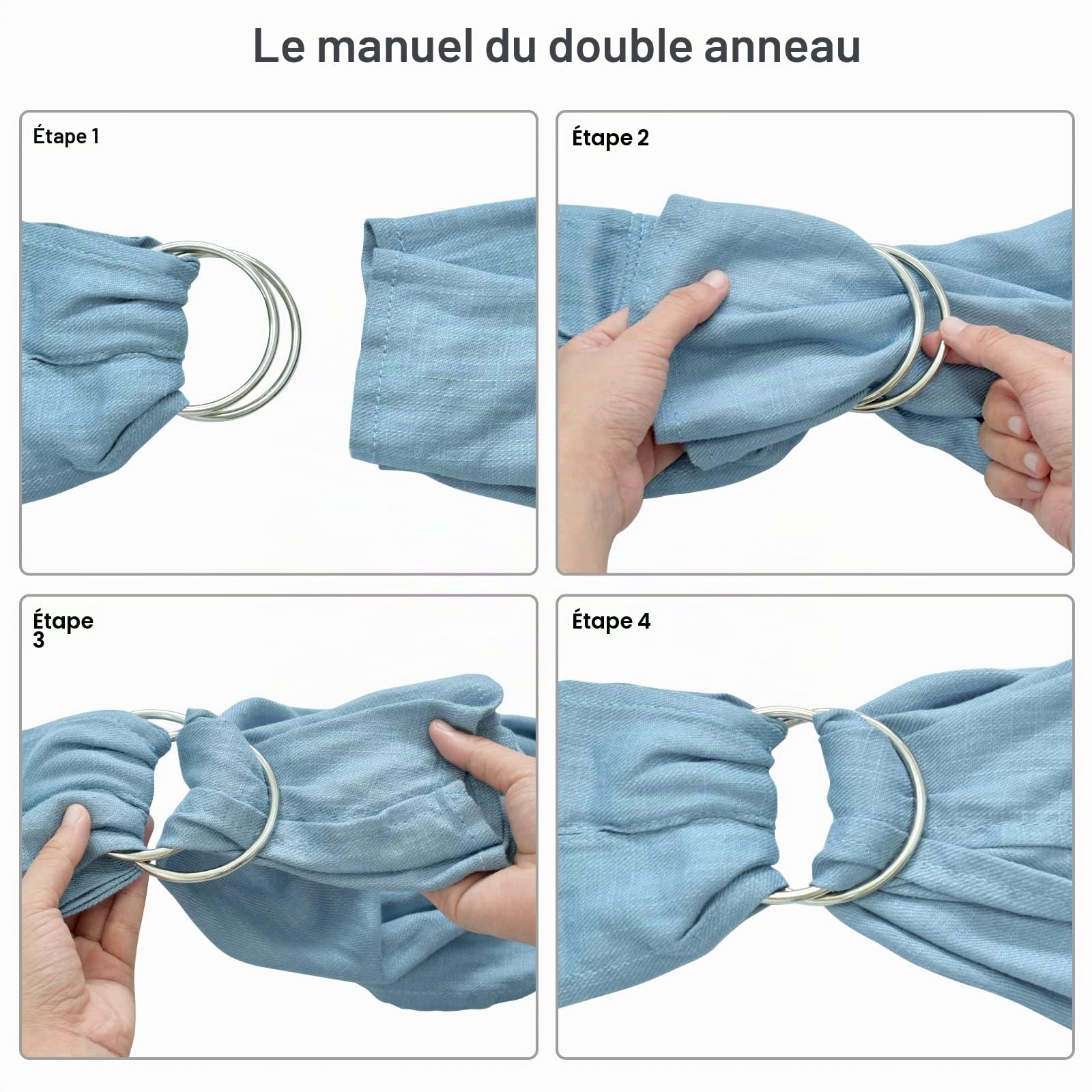 Écharpe de transport pour bébé, porte-bébé nouveau-né à tout-petit, léger et respirant pour l'été, la natation, la piscine, la plage, poitrine avant bleue (25,4 à 13,6 kg)