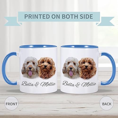 Miniatura 3 de Taza de café personalizada de 11 onzas, taza de café personalizada para perro, taza de perro con foto, taza de cara de perro, regalo para amantes de
