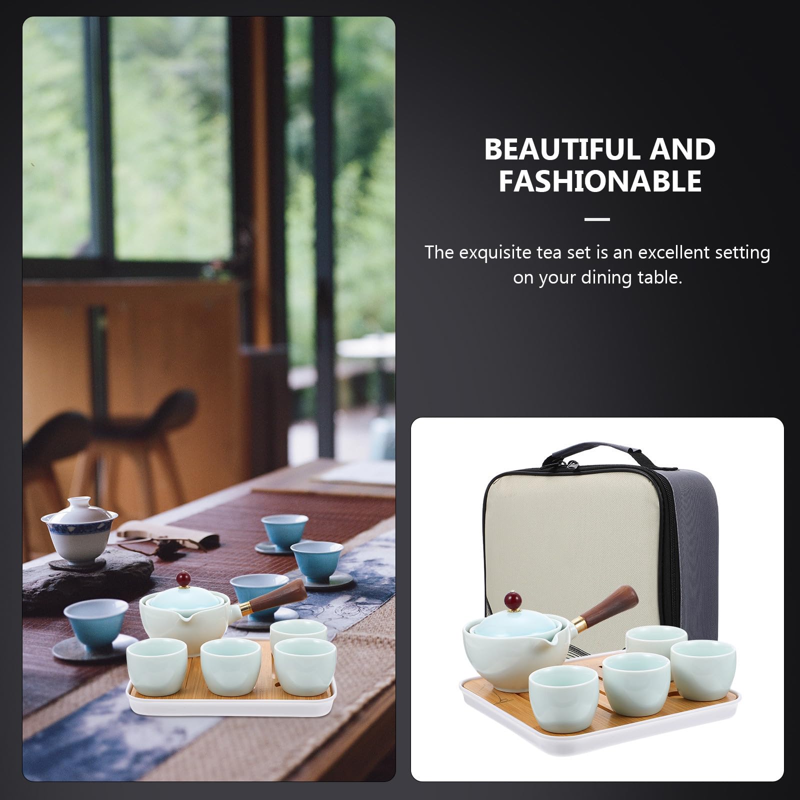 Servizio da Tè in Ceramica Elegante, Teiera Tazze