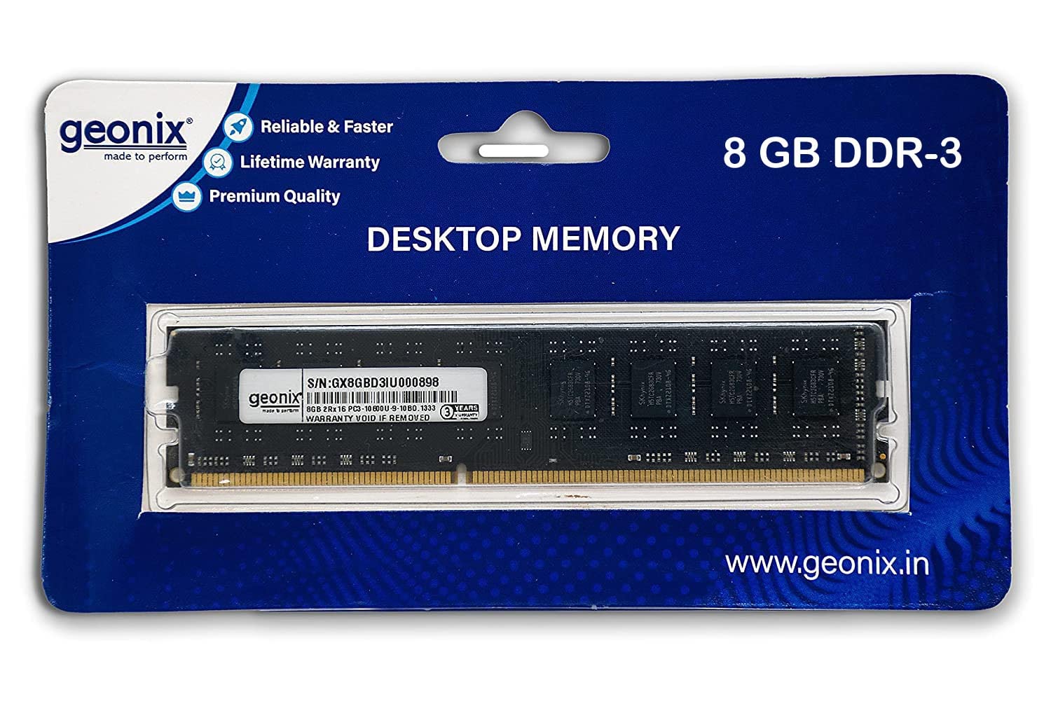 See full amazon price history chart for Geonix 8GB DDR3 | Desktop Ram for Standard & Gaming PC Comes with 3years Warranty Geonix 8GB DDR3 | Desktop Ram for Standard & Gaming PC Comes with 3years Warranty (B09XQVBSQX) Amazon Price History, Amazon Price Tracker