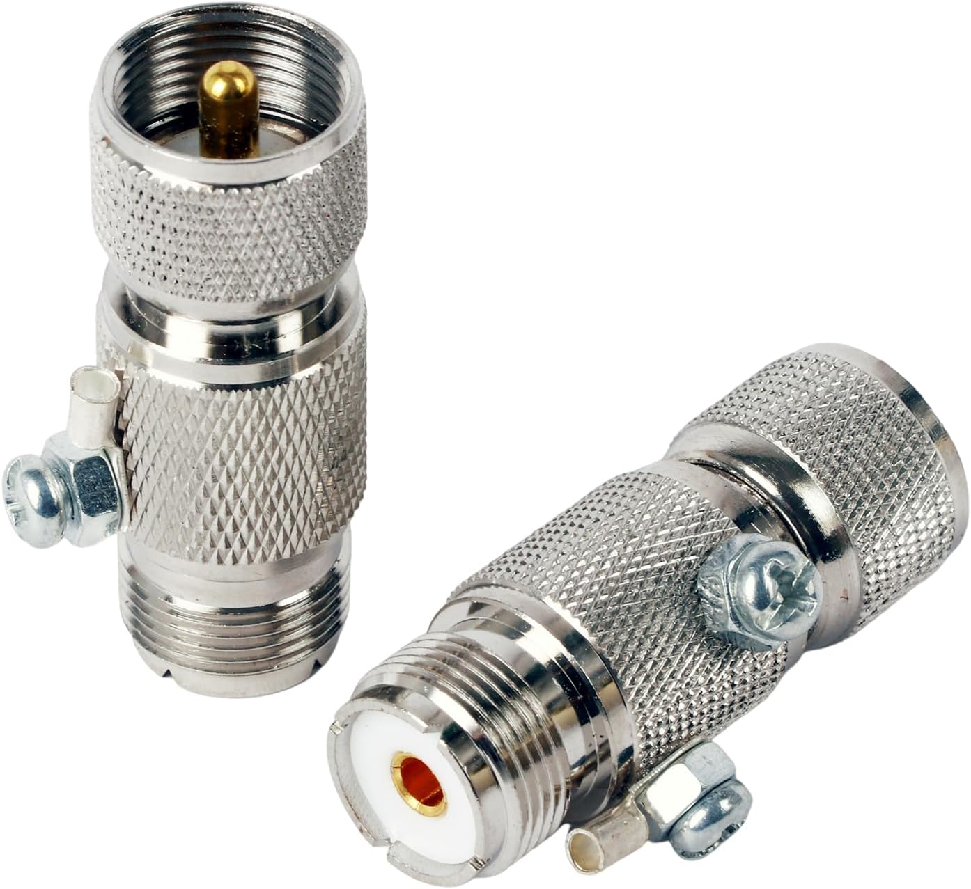 2Packs UHF Lightning Arrestor PL259 Plug to SO239 Socket Bulkhead UHF Male to Female for CB Ham Base Antennas