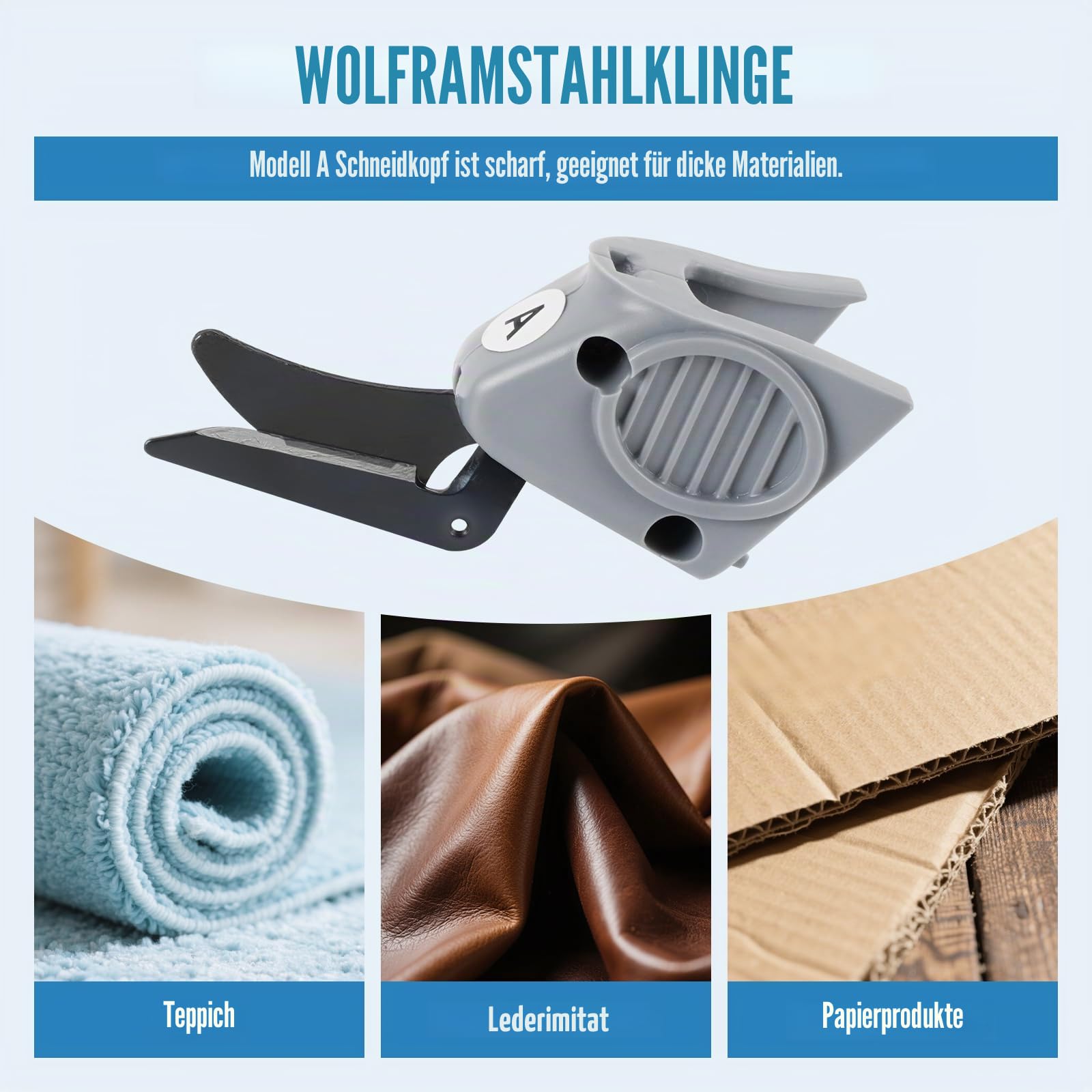 MXBAOHENG Elektrische Stoffschere A Schneidkopf 3.6V Akkuschere WBT-1 | Schnittstärke 0-8 mm Elektrische Schneiderschere mit 1 Wiederaufladbare Akku Elektrische Schere für Stoff Leder Pappe