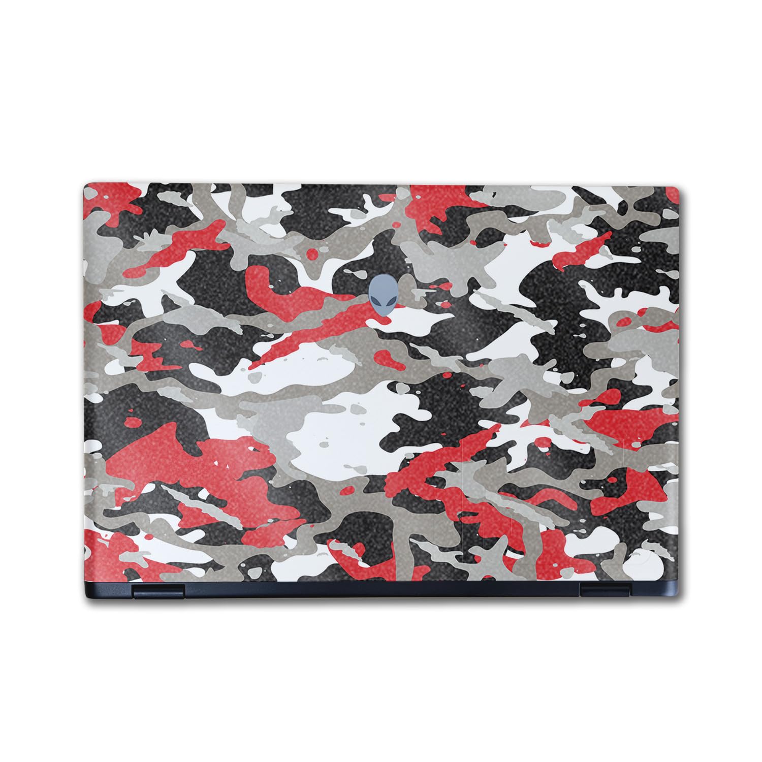 Glossy Glitter Laptop Skin Compatible with Alienware M16 R2 (2024) - Red Camo - Premium 3M Vinyl Protective Wrap Decal Cover - Easy to Apply | Crafted in The USA by MightySkins