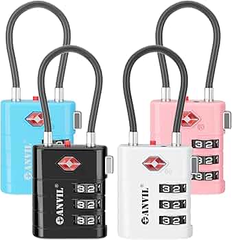 Amazon.co.jp: ANVIL TSA承認荷物ロック – 高セキュリティTSA008