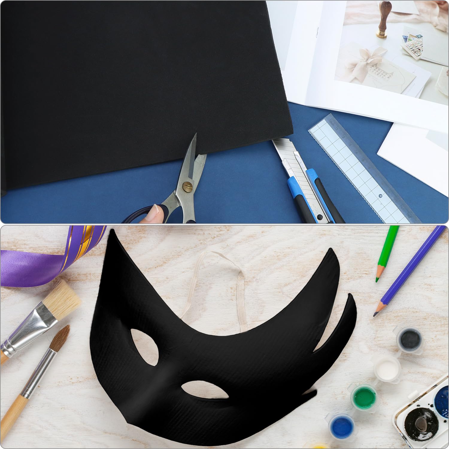 QWORK Rotolo di Schiuma EVA Nera 35 x 150 cm Spessore 5 mm Densità 86 kg/m³ per Cosplay